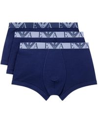 Emporio Armani - Drie Boxershorts Met Logoband - Lyst