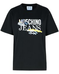 Moschino - Camiseta de algodón negro de jeans moschino - Lyst