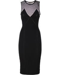 Elisabetta Franchi - Knitted Dress With Sheer Details - Lyst