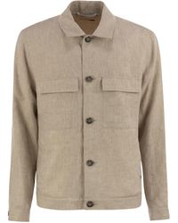 Peserico - Pure Linen Overshirt - Lyst