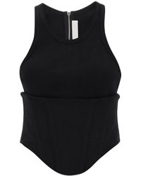 Dion Lee - Tank Top With Underbust Corset - Lyst