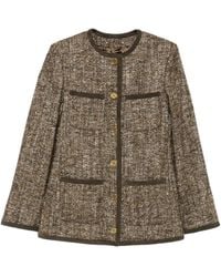 Golden Goose - Collarless Tweed Jacket - Lyst