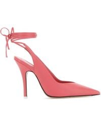 The Attico - Ladies Peach Venus Slingback Pumps - Lyst