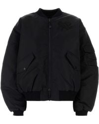 Cecilie Bahnsen - Nylon Bomber Jacket With Cupro Lining - Lyst