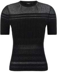 Theory - Sheer Stripe T.Compa - Lyst