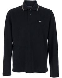 Emporio Armani - Logo Cotton Polo Shirt - Lyst