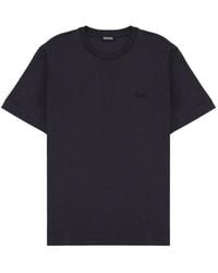 ZEGNA - Cotton Crewneck T-Shirt - Lyst