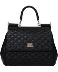 Dolce & Gabbana - Sacs à main en Sicile Medium Femmes en cuir noir - Lyst