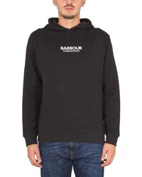 Barbour - Logo Hoodie - Lyst