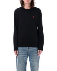 Ami Paris - T-shirts En Polo's Zwart - Lyst