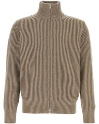 MM6 by Maison Margiela - Cappuccino Wool Blend Cardigan - Lyst