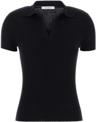 Max Mara - Midnight Wool Albero Polo Shirt - Lyst