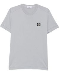 Stone Island - Logo Cotton T Shirt - Lyst