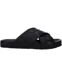 Bottega Veneta - Slippers En Hoeven Tarik Man Leer Zwart - Lyst