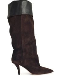 Paris Texas - Ines Reverse 75' Chocolate Suede Boots - Lyst