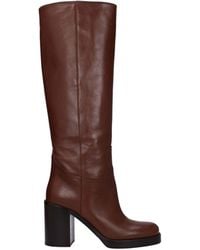 Prada - Botas Mujeres de cuero marrón/coñac - Lyst