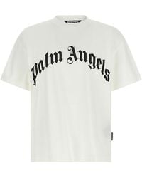 Palm Angels - 'gebogenes Logo' T -Shirt - Lyst