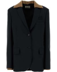 Miu Miu - Midnight Mohair Blend Oversize Blazer - Lyst