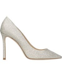 Jimmy Choo - Decolleté Romy Donna Glitter And Platinum - Lyst