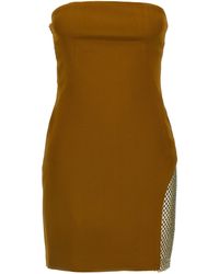 The Attico - Sequin Insert Dress Abiti Verde-Donna - Lyst