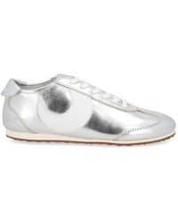Marine Serre - Metallic Leather Sneakers With Crescent Accent - Lyst