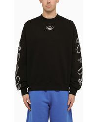 Off-White c/o Virgil Abloh - Off- Crewneck Sweatshirt With Logo Embroidery - Lyst