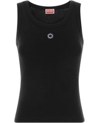 KENZO - Logo Round Neck Top - Lyst