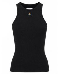 Vivienne Westwood - Fitted Sleeveless Top With High Neckline - Lyst