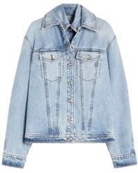 Sportmax - Chaqueta vaquera de dos piezas Azul medianoche - Lyst