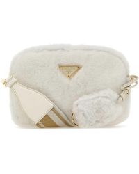 Prada - Shearling Crossbody Bag - Lyst