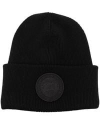 Canada Goose - Logo Wool Beanie - Lyst