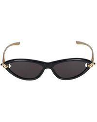 Bottega Veneta - Sonnenbrille Bv1390 S 001 Schwarzes Goldgrau /14 /145 - Lyst