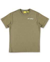 Off-White c/o Virgil Abloh - Camisetas Y Polos Blanco Roto Verde - Lyst