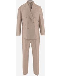 Tagliatore - Traje De Doble Botonadura En Mezcla De Lino Y Algodón - Lyst