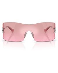 Miu Miu - Sonnenbrille Mub53 S 1 Bc70 Y Silber/Rosa verspiegelte Frauen - Lyst