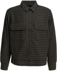 Needles - Dobby Square Rayon Polyester Lightweight Jacket - Lyst
