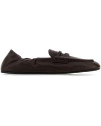 Miu Miu - Dark Logo Loafers - Lyst