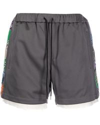 Children of the discordance - Drawstring-Waistband Bandana-Print Shorts - Lyst