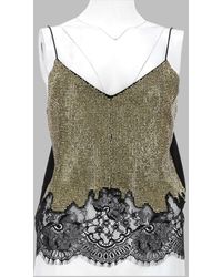 Self-Portrait - Lace V-Neck Polyester Sleeveless Tops - Lyst