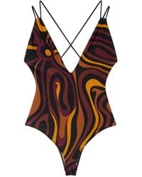 PUCCI - Marmo-Print Swimsuit - Lyst