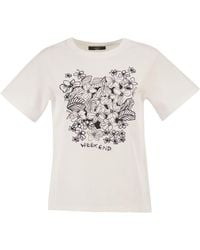 Weekend by Maxmara - Wkdbora Jersey T Shirt With Graphic Print - Lyst