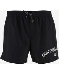 Dolce & Gabbana - Traje de baño de nylon con logotipo - Lyst