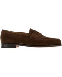 John Lobb - Suede Lopez Loafers - Lyst