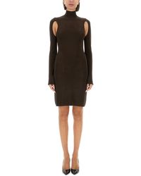 Helmut Lang - Ribbed Turtleneck Mini Dress - Lyst