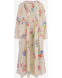 Péro - Kleid aus Baumwolle und Seide mit Karomuster - Lyst