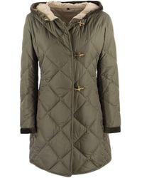 Fay - Virginia Coilted Coat With Hood - Lyst