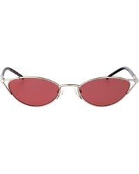 McQueen - Havana- Metal Sunglasses - Lyst