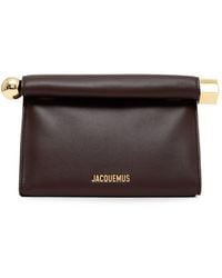 Jacquemus - Le Sac Rond Carre Leather Clutch - Lyst