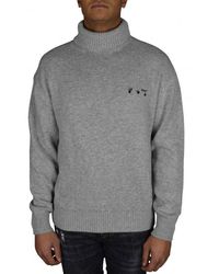 Off-White c/o Virgil Abloh - Cashmere Turtleneck Sweater With Embroidered Logo - Lyst