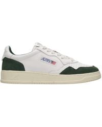 Autry - Sneakers Medalist Low Man White and Bottle Green - Lyst